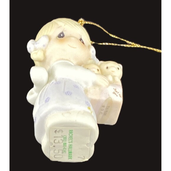 1979 Precious Moments E-3120 " To Thee With Love " Jonathan & David Hourglass - Picture 5 of 6